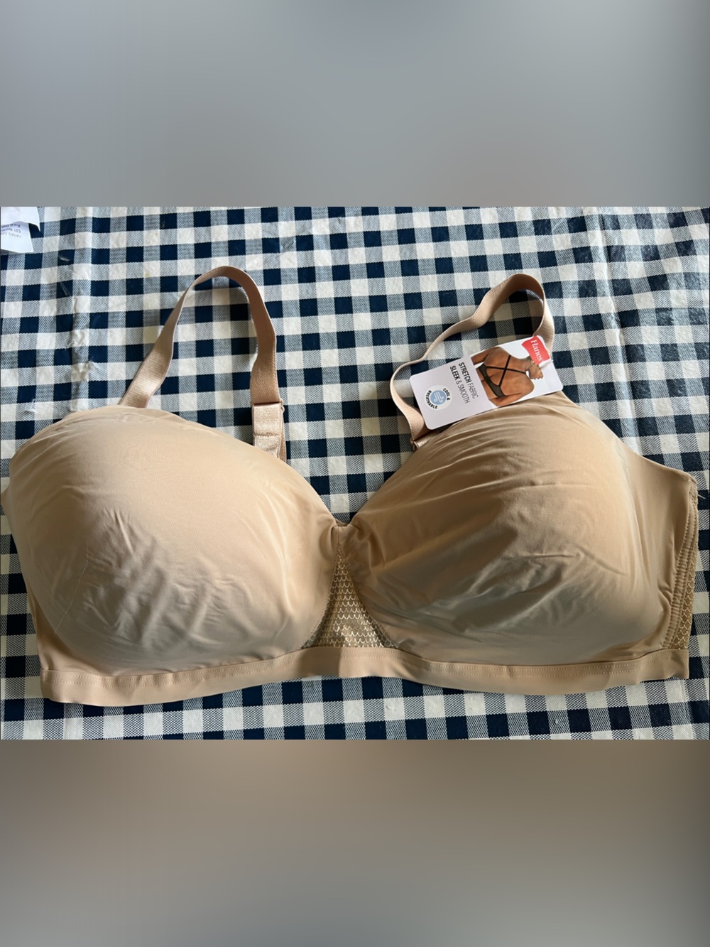 Hanes Beige Wireless T-Shirt Bra - Smooth Everyday Support